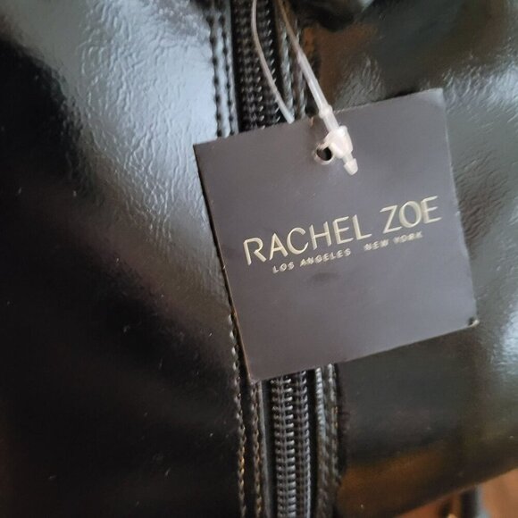 Rachel Zoe Black Patent Leather-Look High Heel Ankle Boots Size 9.5M - Picture 7 of 7